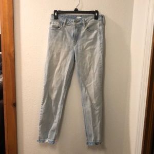 Old Navy power Street high-rise jeans with raw hem